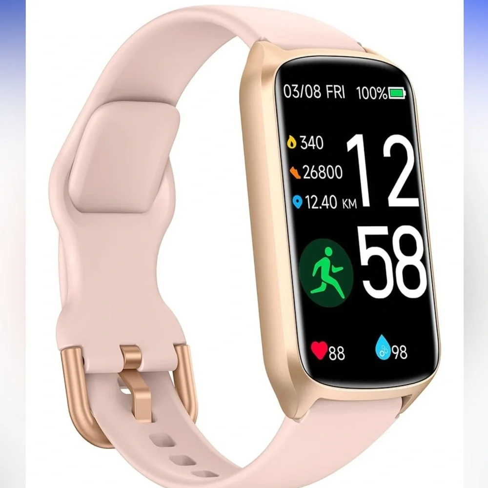 Pink Health & Fitness Tracker Watch